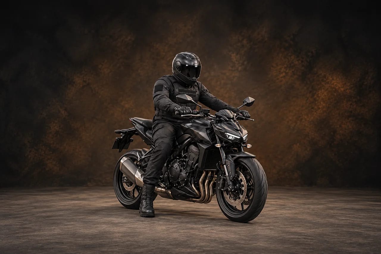 Escolta con moto